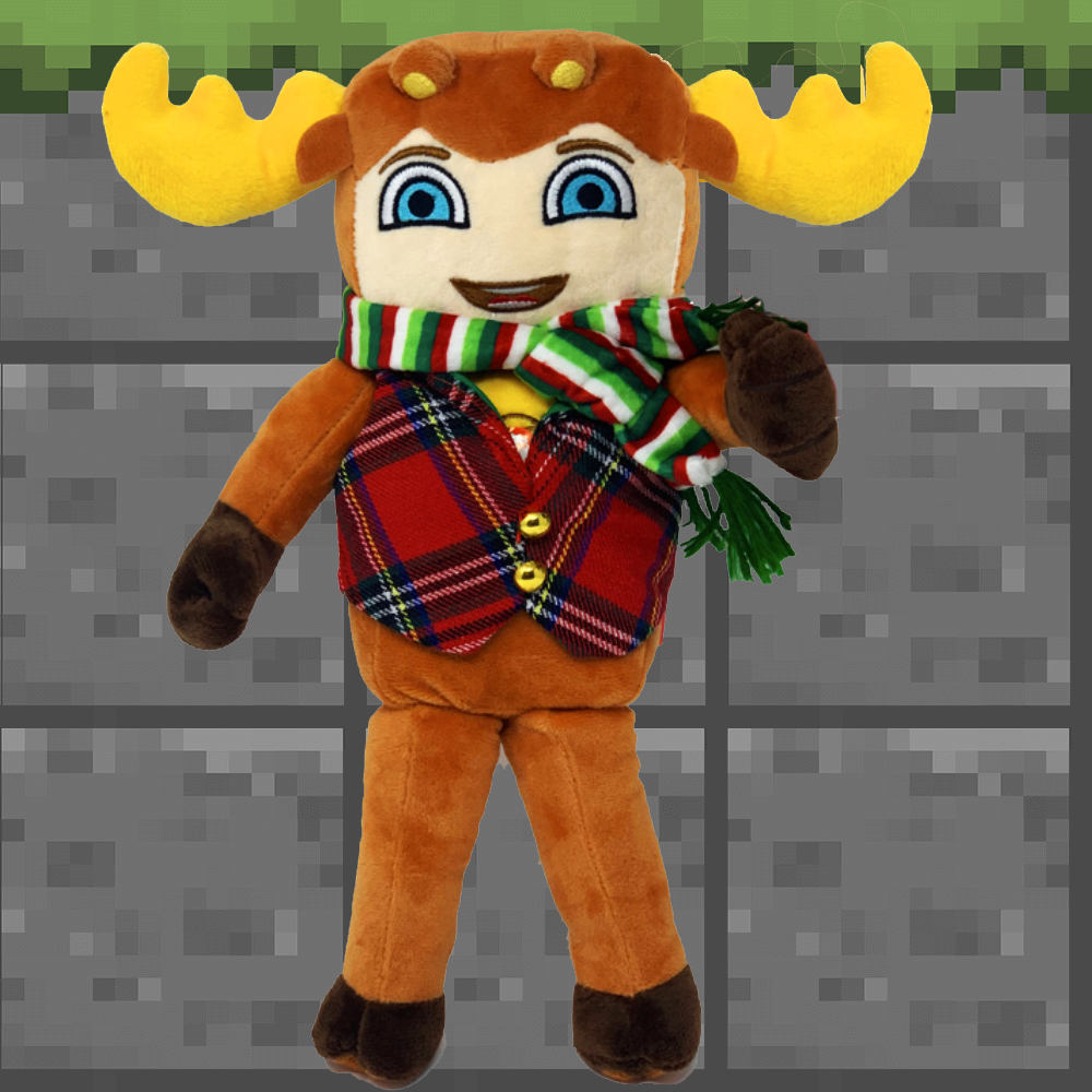 Moosecraft 100 DAYS MOOSE Winter Plushy Stuffed Animal In 2 Styles